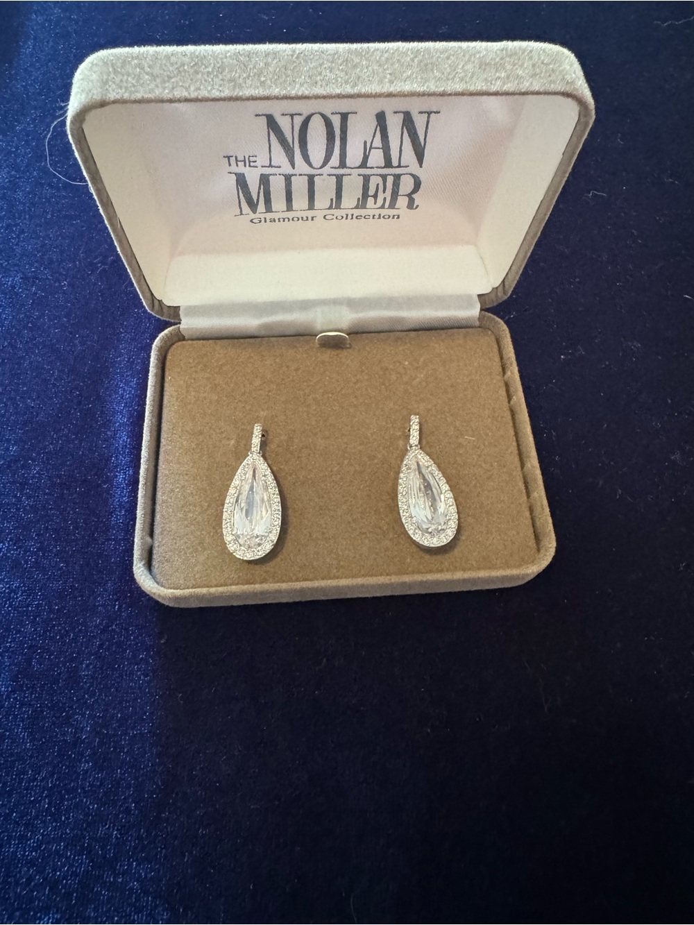 Nolan Miller Crystal Teardrop Earrings - Picture 3 of 3